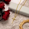 BANGALO 14K Gold Cross Necklace for Women Cross Necklace for