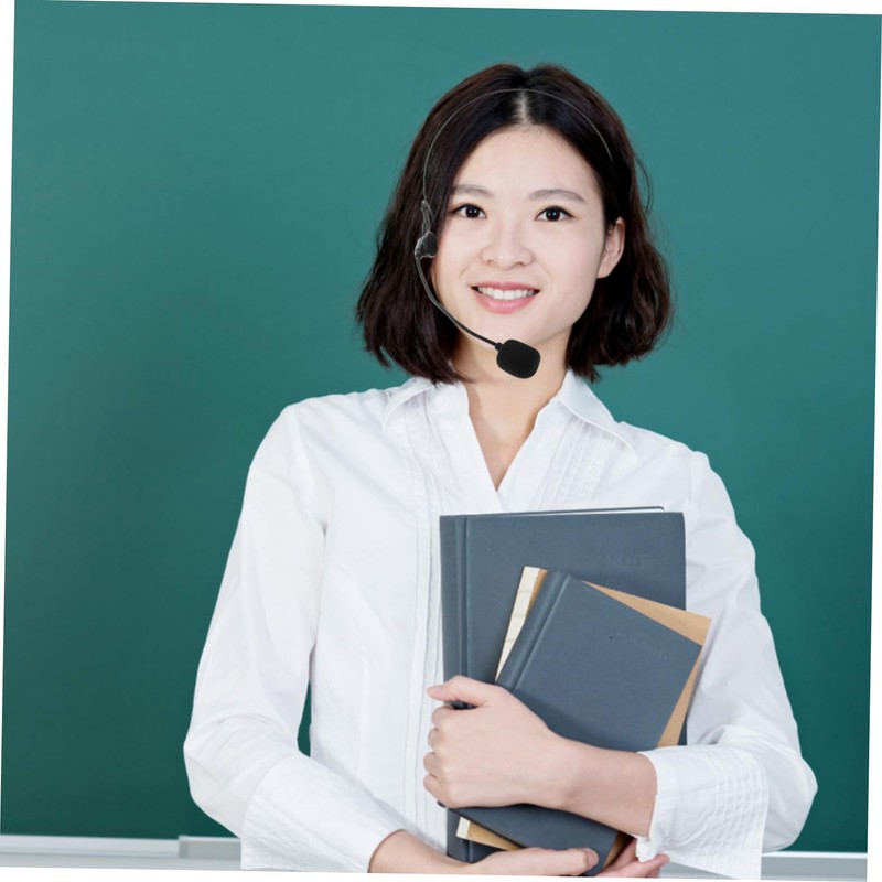 TEHAUX Lightweight Overhead Head Microphone with Connector Comfortable Headset Mic