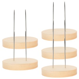 5Pcs Doll Stand Display Holder Needle Felting Animal Doll Wooden Base Teddy Bear Support for Action Figures