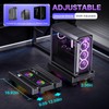 Adjustable Computer Tower Stand with Cooler Fan and Light, PC