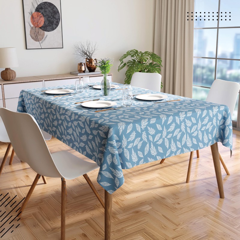 Encasa Homes Cotton Printed Tablecloth of Length 57''x84'' for 6