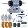 CTISMICE Jewelry Bench Polisher, Adjustable Variable Speed Benchtop Polishing Machine,