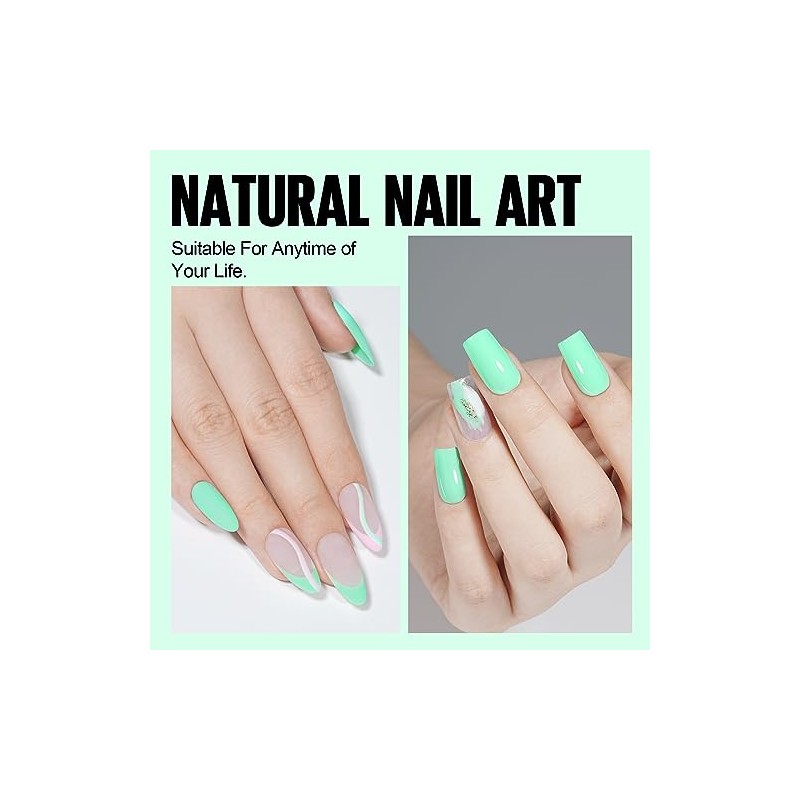 TOMICCA UV Nagellack Pastel, 15ml Macaroon Grün Gel Nagellack, Soak