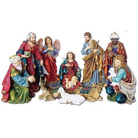 Woodington's Holy Family 8 Inch Christmas Nativity Scene 11-Piece Set