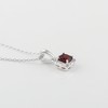 GEMKORA Real Garnet Crystal Pendant Necklace, Natural Gemstone, Birthstone Crystal,