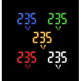 ONECM 1Pcs DIY Digital Voltmeter 22mm Round AC 60-500V Volt Voltage Tester Meter Monitor Power LED Indicator Lamp Light Display (Color : Red)