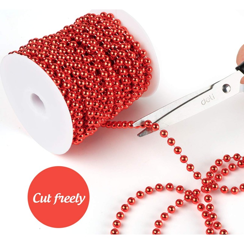 Anstore 15M Christmas Bead Chain, Christmas Bead Garlands for Christmas