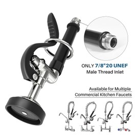 Dishwash Pre Rinse Sprayer for Kitchen: BESTJEEF Commercial Sink Faucet Spray Valve Head Replacement - High Pressure Pre-Rinse Sprayer Assembly for Restaurant Cleaning