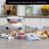 Set de Recipientes Apilables de Plástico para Alimentos con Tapas