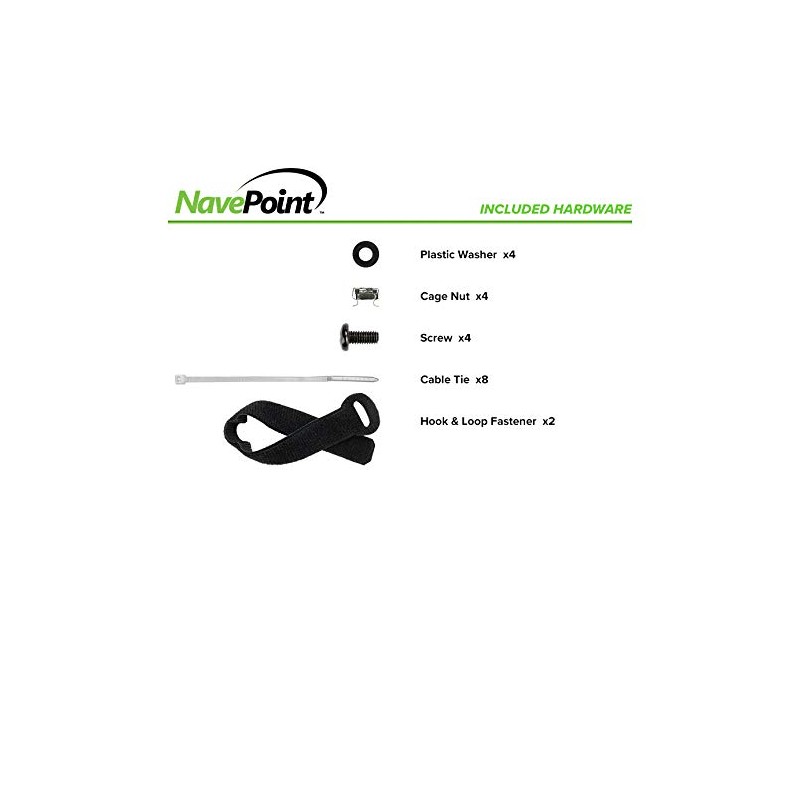 NavePoint 48-Port CAT6 Patch Panel,2U, Black