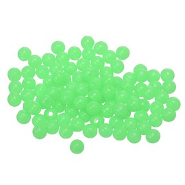 YELARXI Fishing Beads Glow Soft Plastic Fishing Bait Eggs Lure Rigs Accessories, 4 mm Fit for Saltwater Freshwater - Round (1000 Pack, Green)