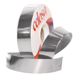 Celosa Pack 15 Liston Celosa Liso No.5 Metalico 2cms. X 50mts Plata