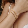 JEKIXHUA 14K Gold Plated Birthstone Bracelet for Women, Stackable Dainty
