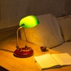 Bankers Lamp, Traditional Green Desk Lamp with Solid Birch Wood