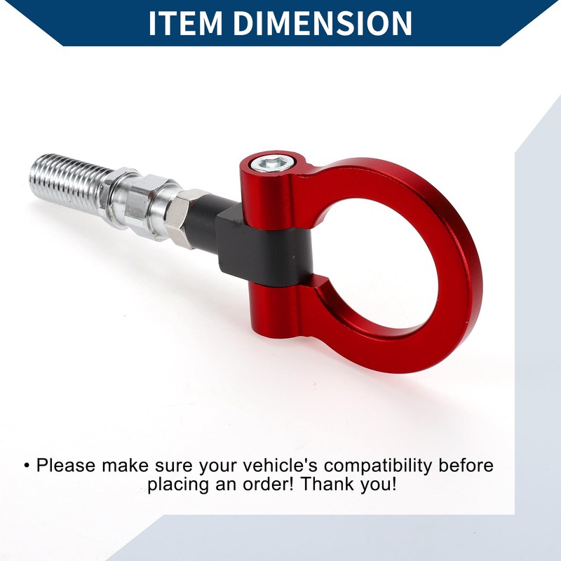 Hihaha Tow Hook/Universal Car Front Bumper Towing Hook/Durable Metal Rotary