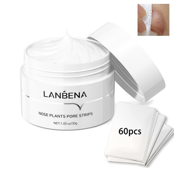 LANBENA Pore Strips, Deep Cleansing for Face, Nose, Black Head Remover, 10-15 Minutes Leaving Your Skin Fresh and Clean