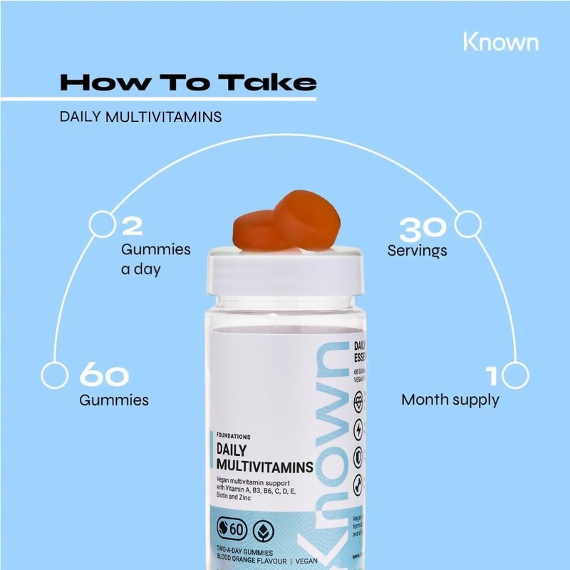 Known Tasty Daily Multivitamin Gummies - Supports Immune Health &
