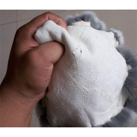 4pack Natural Tanned Rabbit Fur Hide Rabbit Skin Pelts Gray(10" by 12" Rabbit Pelt with Sewing Quality Leather)