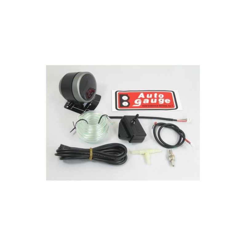 AUTOGAUGE RSM52AGBO-RSM RSM52 Boost Meter, Angel Ring, Black Face White