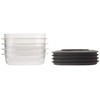 Rubbermaid Premier Food Storage Container, 3 Cup, Grey (4 Pack)