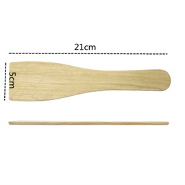 LATRAT 8 x Small Wooden Spatula Non Stick 21cm x 5cm