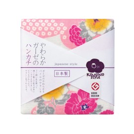 Nichisen Shoko JS4111 Handkerchief, Japanese Style, Kimono Style, Hanaka, Made in Japan