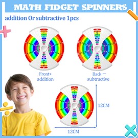 COSORO Math Fidget Spinners Math Fidget Toys for Kids Learning,Math Fact Fidget Spinners Add and Subtract Fidget Toy Math Spinner Educational Toy Maths Games for the Classroom School Prizes