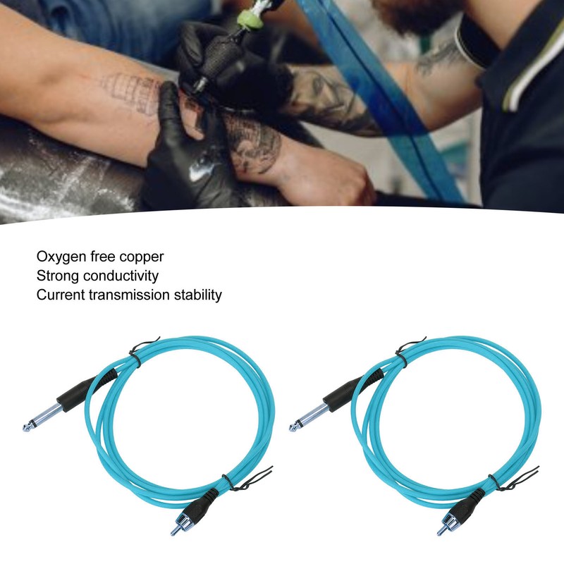 2pcs 5.9ft Tattoo Clip Cords RAC Interface Professional Copper Silicone
