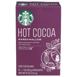 Starbucks Marshmallow Hot Cocoa Mix Packets, 8 - 1 Ounce Packets Per Box (Pack of 1 Box)