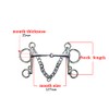Namvo Pelham Stainless Steel Horse Bit Jointed Piece with Accessories