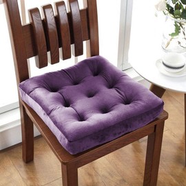 vctops - Cojín cuadrado de terciopelo sólido para silla, súper suave, lavable, para cocina, comedor, color rosa, 18 x 18 pulgadas