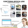 WEMOOTANTS Bifocal Reading Glasses Women's Large Clear Bifocals Readers Glass