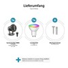ledscom.de MIBU Outdoor Floodlight for Outdoor Use, Stainless Steel, Black,
