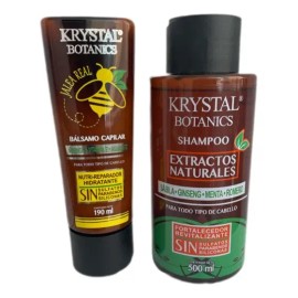 Shampoo Y Acodicionador, Krystal, Sábila, Menta