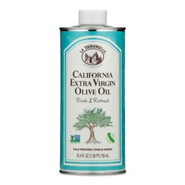 La Tourangelle California Extra Virgin Olive Oil, Cold-Pressed High Antioxidant Olives Single Origin from California, 25.4 Fl Oz