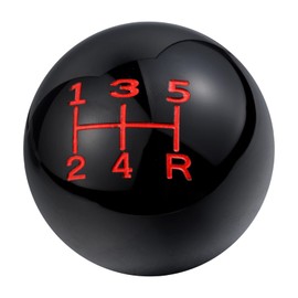 Abfer 5 Speed Shift Knob Lower Right R Car Gear Stick Shift Knobs Ball Manual Shifting Handle Fit for Vehicles (Black)