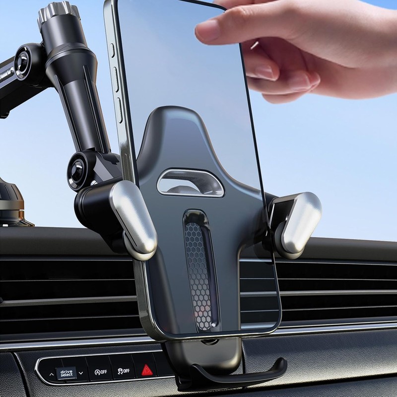 Soporte de teléfono para auto Sunnyo con ventosa fuerte y