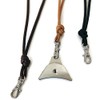 Logan Whistles Soft nappa leather lanyard - assorted colours chrome
