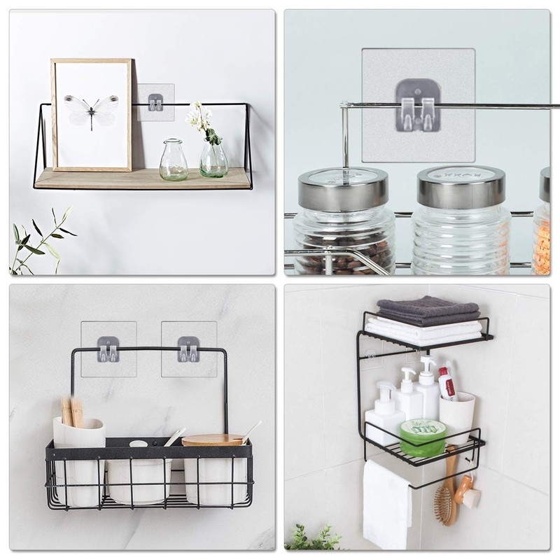 YeeBeny Corner Shower Caddy Adhesive Sticker Hook Mount for Shower