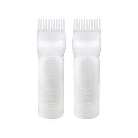 Botella de tinte para el cabello 160 ml, contenedor transparente de 3 colores con peine herramienta profesional para color del cabello