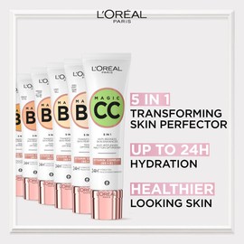 L'Oreal Paris L'Oral Paris Magic CC Cream with SPF 11, Anti-Redness and Colour Correcting, With Vitamins B5 and E, Lightweight Hydrating Formula Adapts to Skin Tone for a Natural Glowy Finish, 30 ml