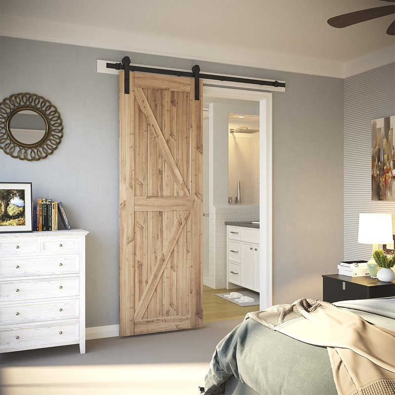 SMARTSTANDARD 5.5ft Barn Door Hardware kit, Barn Door Track, Sliding