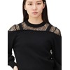 Jill by Jill Stuart Women's Sweater Catashia Docking Knit, Black