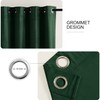 RYB HOME Extra Long Hunter Green Velvet Curtains 102 inches,