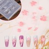 2pcs Transparent Flower Nail Molds, Silicone 3D Flowers Nail Charm
