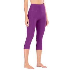 Ewedoos Womens Yoga Pants with Pockets Capri Leggings for Women Tummy Control Workout Leggings Compression Capris Pants