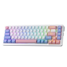 Redragon K709 PRO 65% Wireless Gasket RGB Gaming Keyboard, 68 Keys Hot-Swap Compact Mechanical Keyboard w/Free-Mod Socket, 5-Layer Noise Dampening & Round PBT Keycaps, Quiet Custom Linear Switch