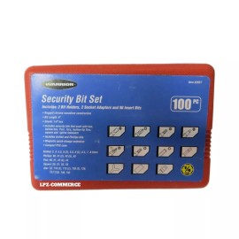 WARRIOR Security Bit Set with Case, 100 Piece set of security bits to access