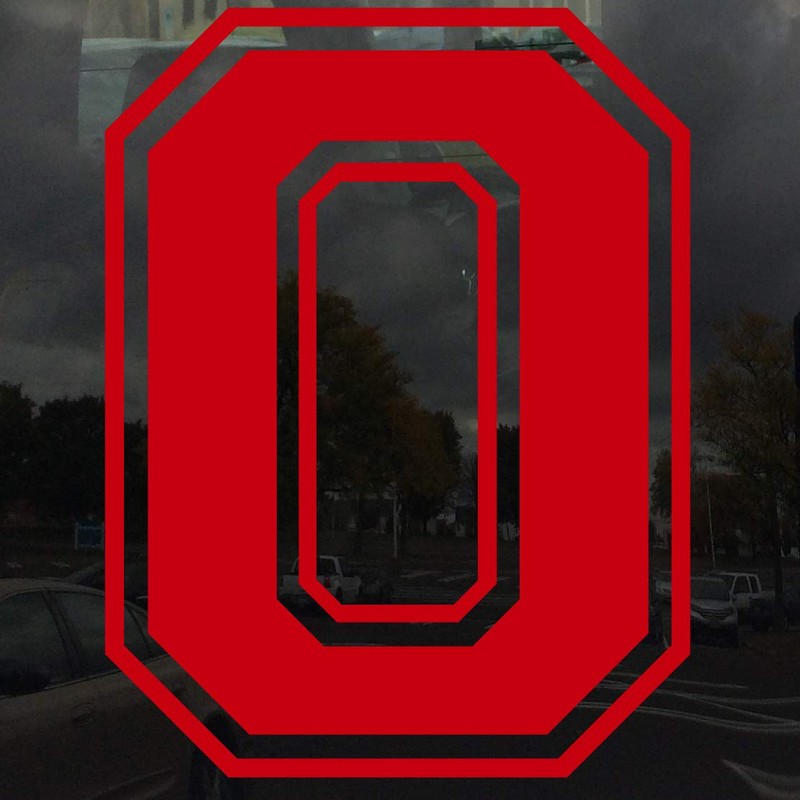 Applicable Pun Varsity Number 0 - Vinyl Decal - Red