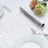 Silver Table Runner 28 x 275 cm Shiny Metallic Mesh